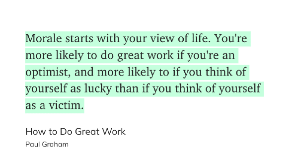 How to do great work by Paul Graham highlight